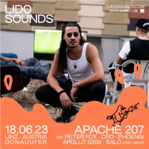 APACHE 207 kommt zum LIDO SOUNDS 2023 und rundet das Programm am Sonntag, 18.06.2023, ab!